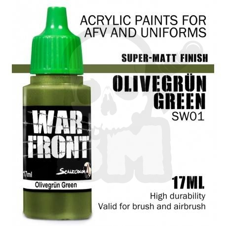 Scale 75: ScaleColor: WarFront - Olivegrun Green - farba akrylowa 17 ml
