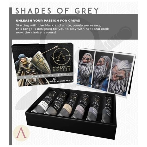 Scale 75: Shades of Grey Paint Set - zestaw 6 farb akrylowych