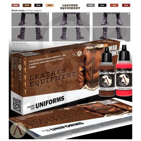 Scale 75: Leather Equipment Paint Set - zestaw 8 farb akrylowych