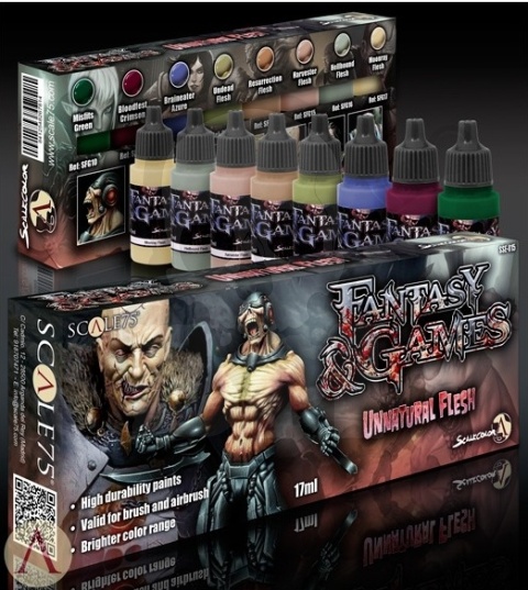 Scale75: Fantasy & Games - Paint Set - Unnatural Flesh 8 farb akrylowych