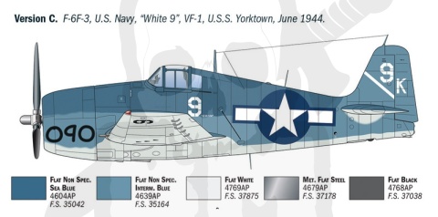 1:72 F6F-3/5 Hellcat - model amerykańskiego samolotu myśliwskiego
