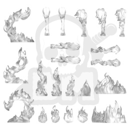 3D printed set Magic Effects Fire Spells 1:48-1:35