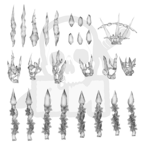 3D printed set Magic Effects Ice Spells 1:48-1:35
