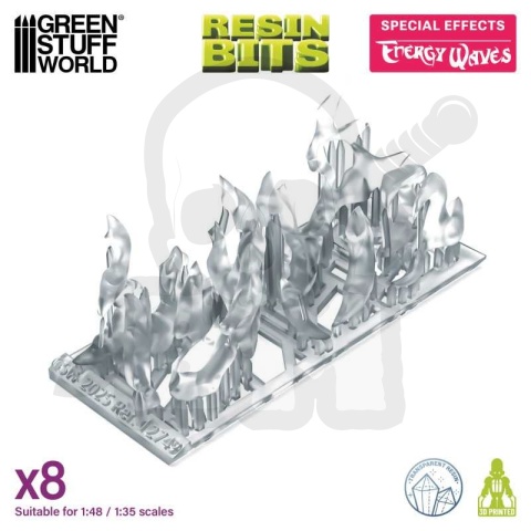 3D printed set Magic Effects Energy Waves 1:48-1:35