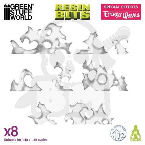 3D printed set Magic Effects Energy Waves 1:48-1:35