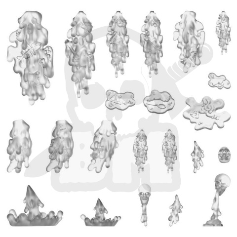 3D printed set Magic Effects Putrid Vomits 1:48-1:35