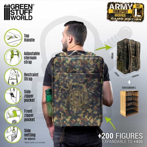 Army Transport Backpack - Camouflage Edition - torba do transportu figurek