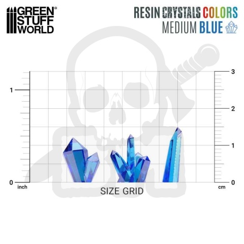 Blue Resin Crystals Medium - niebieskie kryształki 30 szt.