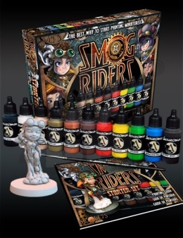 Scale 75: Smog Riders Starter Kit - zestaw 11 farb akrylowych + figurka