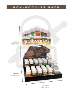 Scale 75: Regał Soilworks (Rack oil washes/thiner) Regał z washami olejnymi od Scale75.