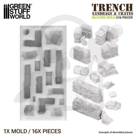 Silicone Molds - Trench Sandbags - formy silikonowe worki z piaskiem