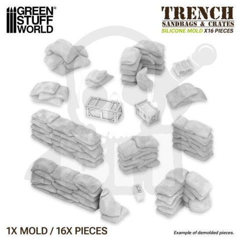 Silicone Molds - Trench Sandbags - formy silikonowe worki z piaskiem