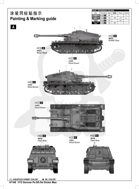 Trumpeter 07108 German Pz.Sfl.IVa Dicker Max 1:72