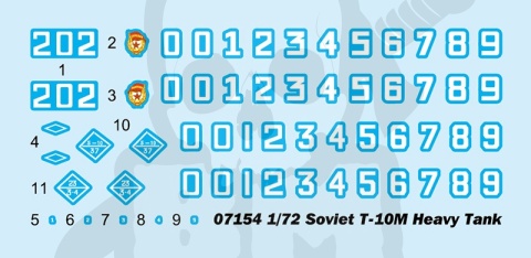 Trumpeter 07154 Radziecki czołg ciężki T-10M 1:72