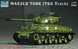 Trumpeter 07225 M4A3E8 Tank (T66 Track) Sherman 1:72