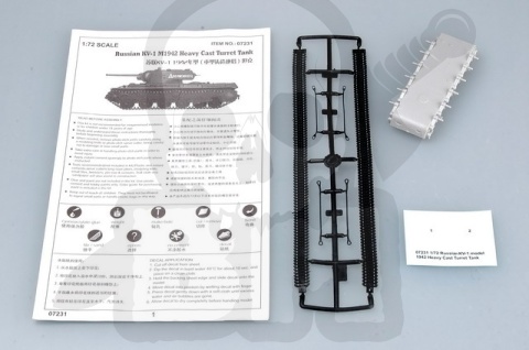 Trumpeter 07231 KV-1 Model 1942 heavy cast turret tank 1:72