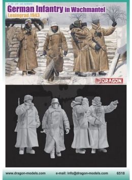 1:35 German Infantry in Wachtmantel Leningrad 1943 - 4 żołnierzy