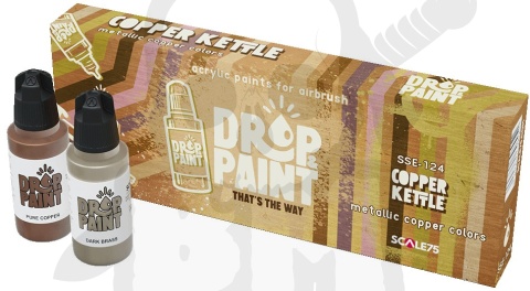 Scale 75: Drop Paint - Copper Kettle 8 farbek akrylowych 17 ml do aerografu