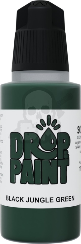Scale 75: Drop Paint - Farbka do aerografu 17 ml - Black Jungle Green
