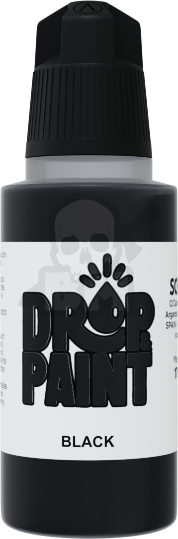 Scale 75: Drop Paint - Farbka do aerografu 17 ml - Black