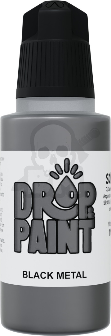 Scale 75: Drop Paint - Farbka do aerografu 17 ml - Black Metal