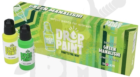 Scale 75: Drop Paint - Green Manalishi - 8 farbek 17 ml do aerografu