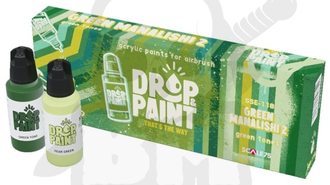 Scale 75: Drop Paint - Green Manalishi 2 - 8 farbek 17 ml do aerografu