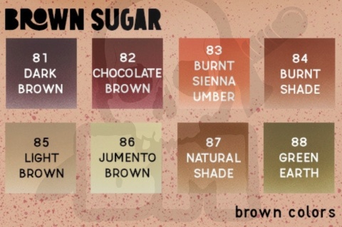 Scale 75: Drop Paint - Sugar Brown - 8 farbek akrylowych 17 ml do aerografu