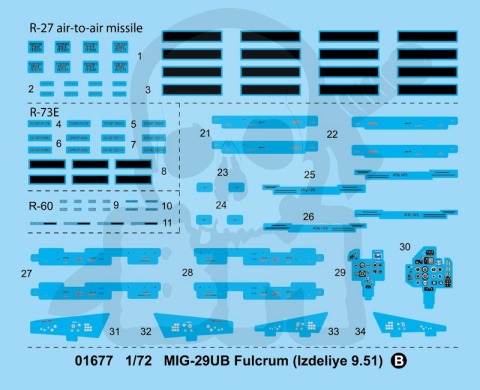 Trumpeter 01677 Mig-29UB Fulcrum (Izdeliye 9.51) polskie malowanie 1:72