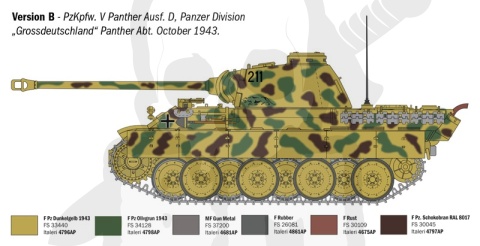 1:72 Model czołgu Pz. Kpfw. V Panther Ausf. D - Pantera