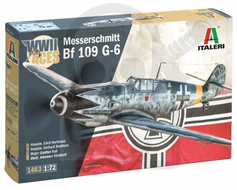 1:72 Model niemieckiego myśliwca Bf 109 G-6 Aces - 5 niemieckich asów