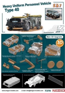 1:72 Heavy Uniform Personnel Vehicle Type 40 with 3D-printing Parts