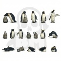 3D Printed Set - Penguins 1:48–1:35 - pingwiny 15 szt.