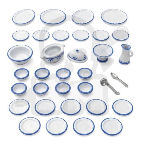 3D Printed Set - Dinnerware 1:48-1:35 - zastawa stołowa