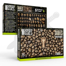 3D printed set - 300x Battlefield Creature Skulls 1:48-1:35 trzysta czaszek