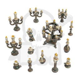 3D printed set - Candle holders 1:48-1:35 - świeczniki 30 szt.