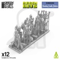 3D printed set - Standing Candle Holders 1:48 - świeczniki 12 szt.