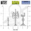 3D printed set - Standing Candle Holders 1:48 - świeczniki 12 szt.