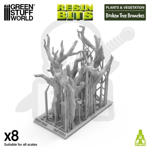 3D printed set - Broken tree branches 1:72-1:48-1:35 - połamane gałęzie 8