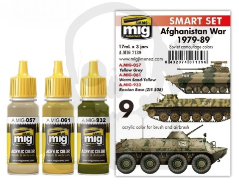 Ammo Mig 7139 Zestaw farb Afghanistan War 1979-89 Soviet Camouflage Colors