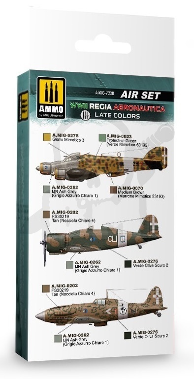 Ammo Mig 7238 Zestaw Farb WWII Regia Aeronautica – Late Colors