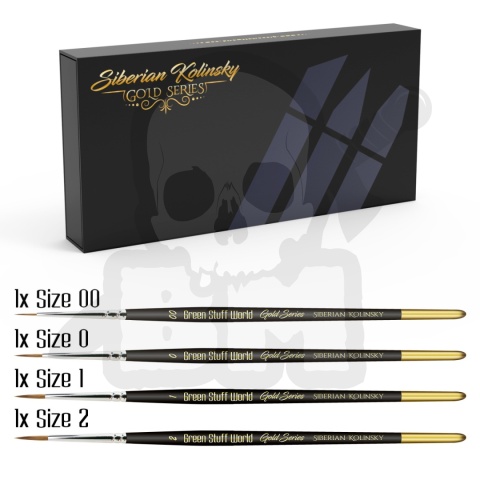 Green Stuff Premium Brush Set GOLD SERIES 4 szt.