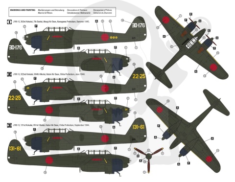 Hobby 2000 72085 Nakajima J1N1-S Gekko Late version 1:72 model samolotu