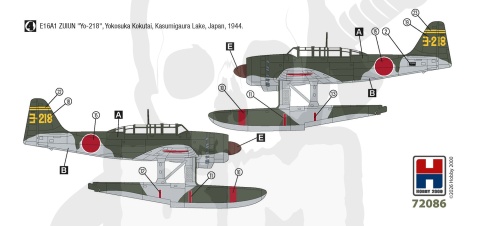 Hobby 2000 72086 Aichi E16A1 Zuiun Early 1:72 model samolotu