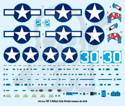 Hobby Boss 80338 F6F-3 Hellcat Early Version 1:48 - model samolotu