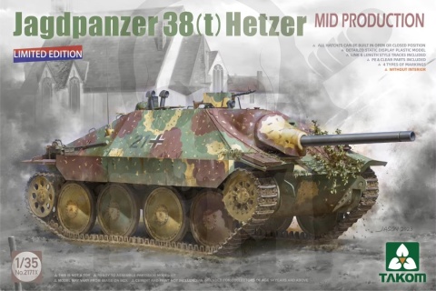Takom 2171X Jagdpanzer 38(t) Hetzer Mid Production (Limited Edition) 1:35