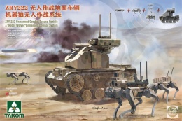 Takom 2223 Chinese ZRY-222 Combat Ground Vehicle and Robot Wolves 1:35