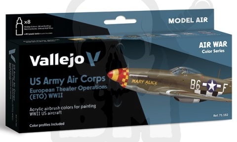 Vallejo 71182 Zestaw Model Air War US Army Air Corps Colors (ETO) WWII