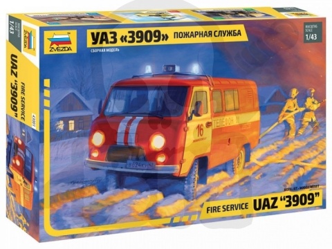 1:43 UAZ 3909 Firefighter Car
