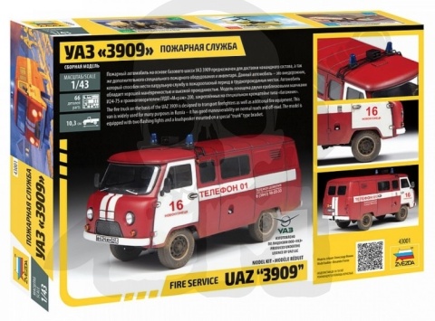 1:43 UAZ 3909 Firefighter Car